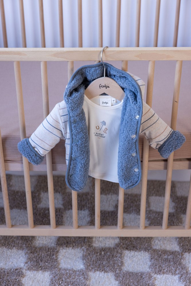 Feetje Bouclé omkeerbaar jasje met capuchon - Howdy