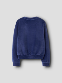 Name it NKFVELOA VELVET SWEAT Blauw D38