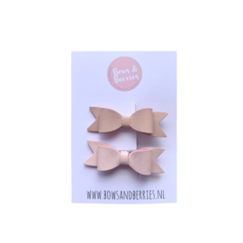 Haarstrikjes Bowie – Sand/Light Rose