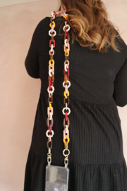 Phone chain - rood bruin