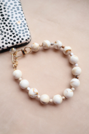 Phone chain - creme