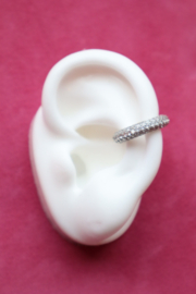 Zilverkleurige earcuff