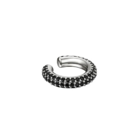 Zilver met zwart kleurige earcuff