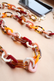 Phone chain - rood bruin