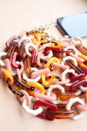 Phone chain - rood bruin