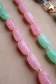 Phone chain - roze/groen