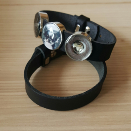 Leren armband Zwart