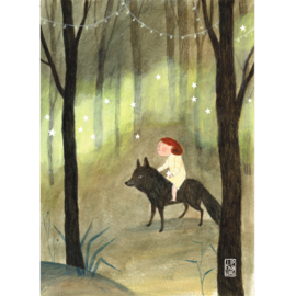Postcard A6 | Christmas Chasing Stars | 1 card