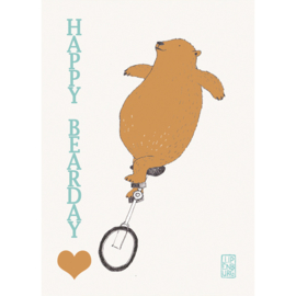 Postkaart A6 | Happy Bearday | 5 stuks