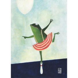 Postkaart A6 | Birthday Frog | 1 stuk