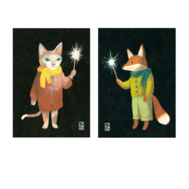 Postkaart A6 | Kerst Mix H | 2 x 4 stuks