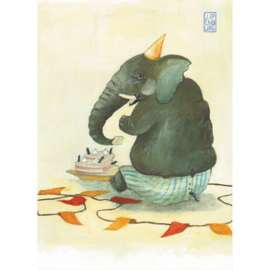 Postkaart A6 | Elephants Party | 5 stuks