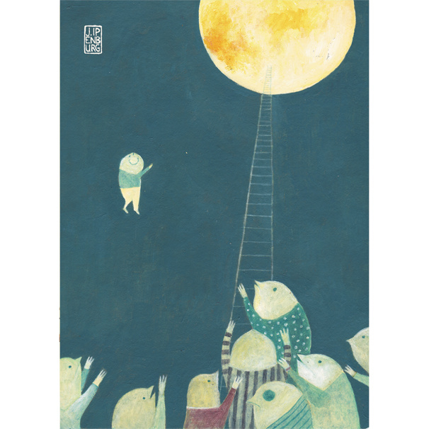Postkaart A6 | To the Moon | 1 stuk