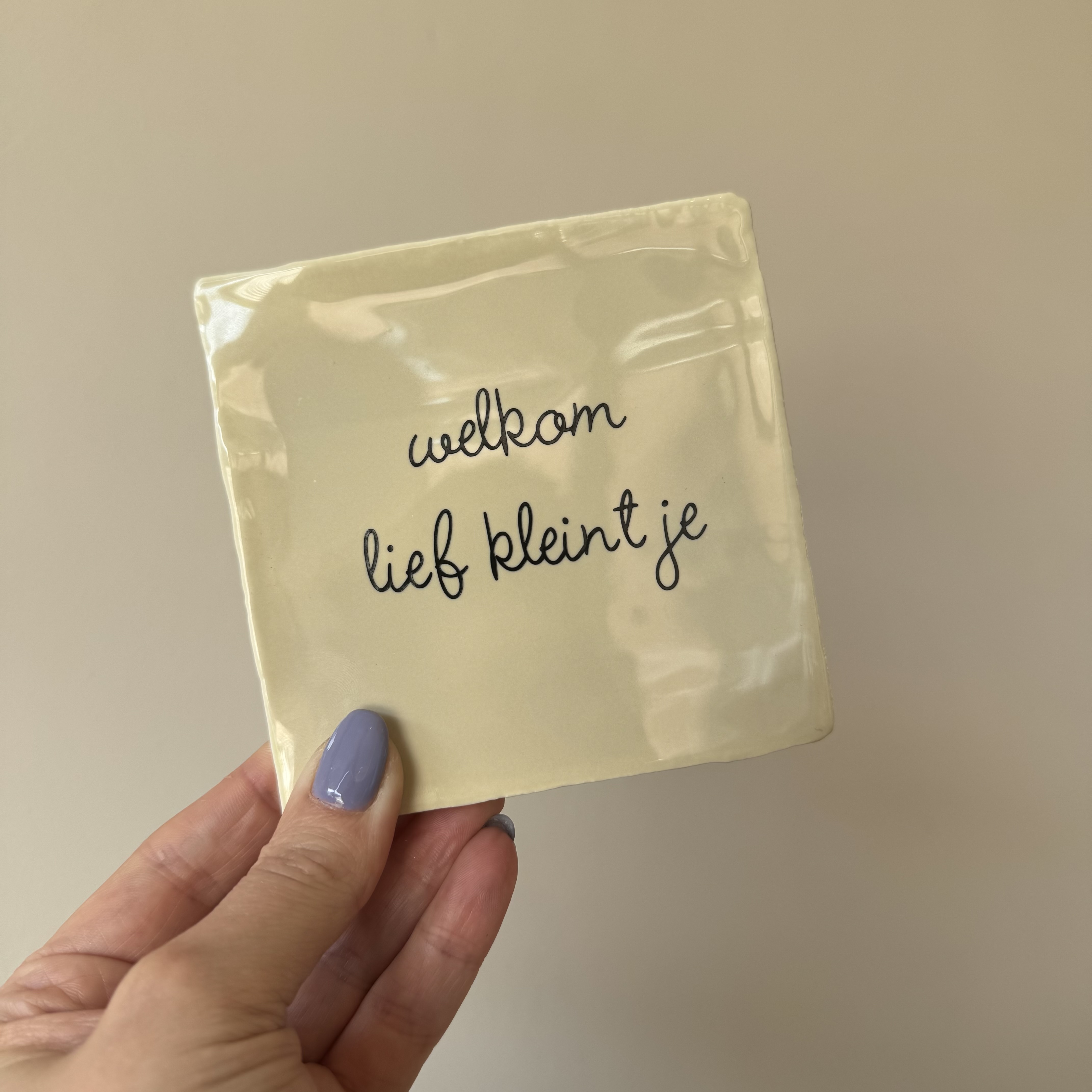 Tegeltje - Welkom lief kleintje