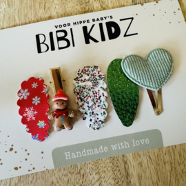 Setje Haarspeldjes KERST 7
