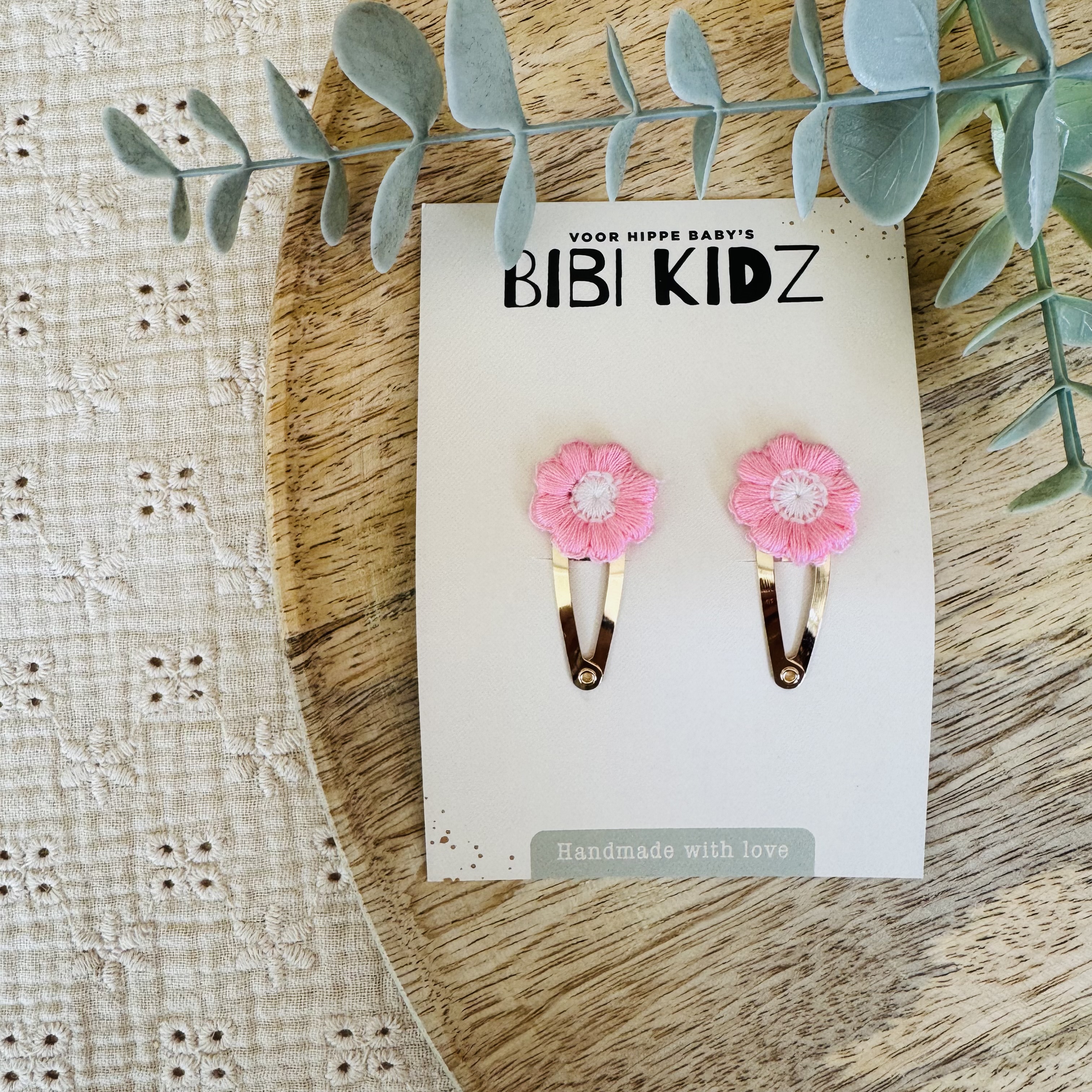 Haarspeld Roze Bloemetjes