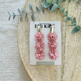 Haarspeld Bloemen Roze Bloemetjes 7 cm