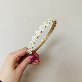 Haarband -Bloemetjes Geel