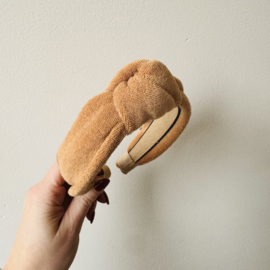 Strik Haarband   Badstof Camel