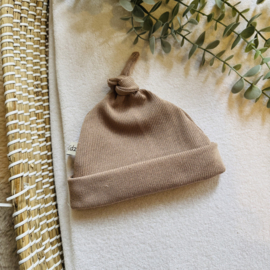 Mutsje - Katoen Donker Beige