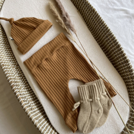 Newborn Broekje - Rib Camel