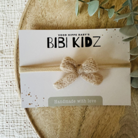 Haarbandje - Strikje Taupe