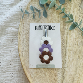 Haarspeld Bloemen 3 kleur  7 cm