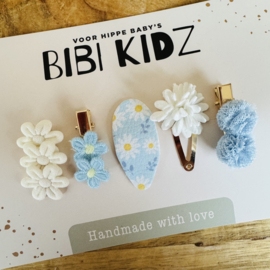 Setje Haarspeldjes Lente Blauw