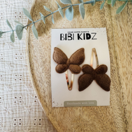 Haarspeld Roze Vlinders Bruin