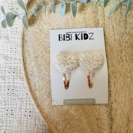 Haarspeld Hart Teddy Naturel