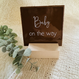 Tegeltje - Baby on the way