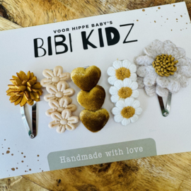 Setje 7 Haarspeldjes bloemen