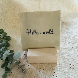 Tegeltje - Hello World