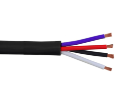 Vertinde kabel zwart 4 x 1,5 mm²