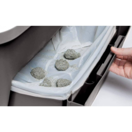 CA SMART SIFT KATTENTOILET INCL 4 AFVALZAKKEN antraciet/wit