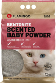 Kattenbakvulling Bentoniet met babypoeder Grove korrels Klonterend 12kg
