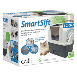 CA SMART SIFT KATTENTOILET INCL 4 AFVALZAKKEN antraciet/wit