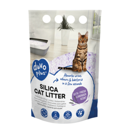Duvo+ Premium silica - kattenbakvulling - lavendel - 5 Liter