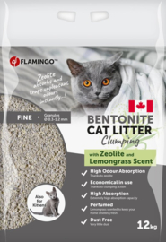 Kattenbakvulling Bentoniet met citroengras & Zeolite Fijne korrels Klonterend