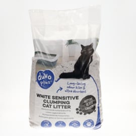 Duvo+ Kattenbakvulling White sensitive black carbon 12KG