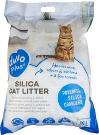 Duvo+ Premium Silica Kattenbakvulling  - 16L
