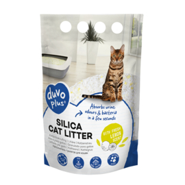 Premium silica - kattenbakvulling - citroen Geel/wit 1-8mm - 1 x 5L