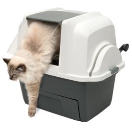 CA SMART SIFT KATTENTOILET INCL 4 AFVALZAKKEN antraciet/wit