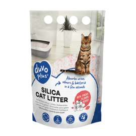 Premium silica kattenbakvulling bloemen wit/roze - 1 x 5 liter