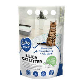 Duvo+ Premium Silica Kattenbakvulling appel 5 Liter