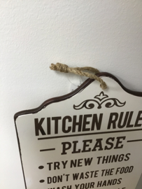 Tekstbord kitchen rules