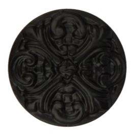 Knop IJzer zwart Fleur-de-lis - 30mm