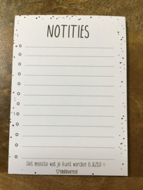 Notitieboekje ‘Notities’ Miekinvorm