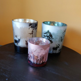 Waxinelichthouder Pink deer S