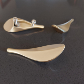 Knop Goud Blad - 90mm